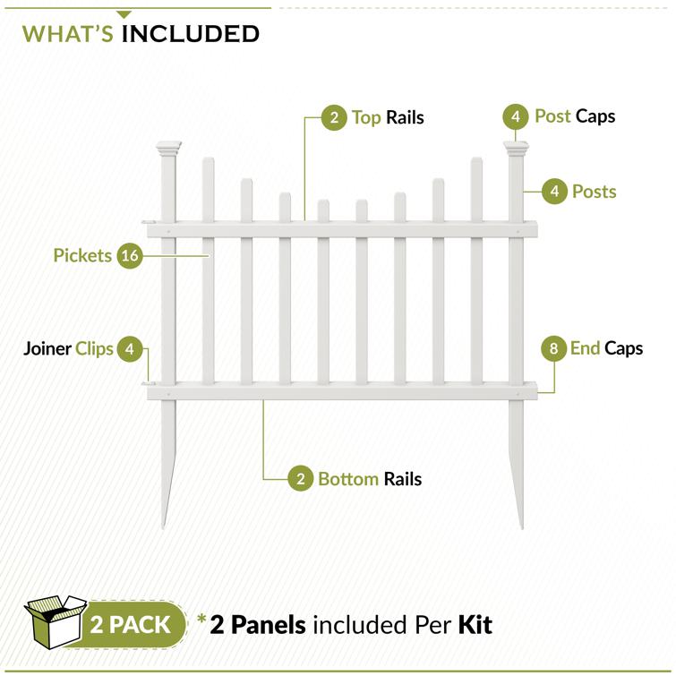 Washington No-Dig Garden Fence Kit (20in H x 42in W)